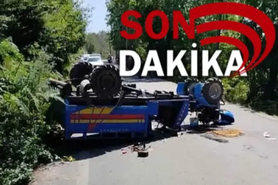 Kdz.Ereğli'de tarım aracı ile otomobil çarpıştı!