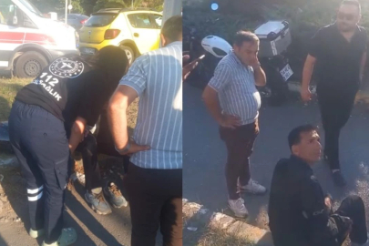 Ticari taksi ile motosiklet çarpıştı: 1 kişi yaralandı