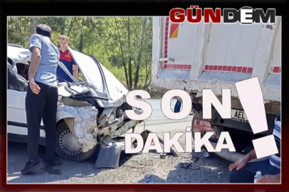 Araç park halindeki kamyona çarptı; 1 yaralı