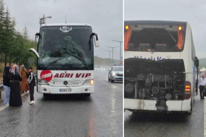 Yağış Kaza Getirdi: İki Yolcu Otobüsü Çarpıştı