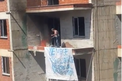 İnşaat işçisi parasını alamadı! Eylem başlattı...
