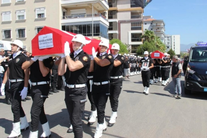 Şehit düşen polislere son görev!