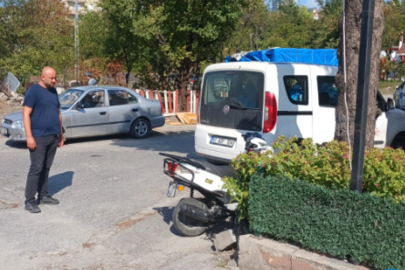 Motosiklet ile otomobil çarpıştı: 1 yaralı