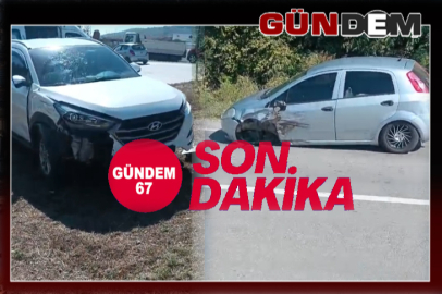 İki araç çarpıştı: 4 yaralı