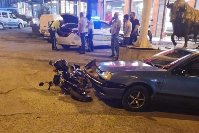 Kdz.Ereğli'de Motosiklet ile otomobil çarpıştı: 1 yaralı