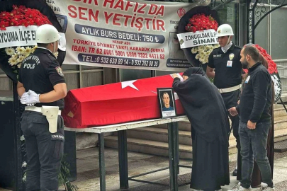 Polis memuru Talha Uluadaoğlu son yolculuğuna uğurlandı