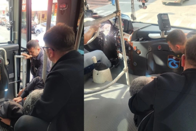 Otobüsten inerken baygınlık geçirdi!