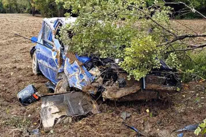 Otomobil tarlaya savruldu; 1 yaralı