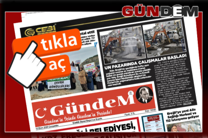 15 EKİM 2025 ÇARŞAMBA GÜNDEM GAZETESİ