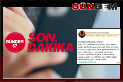 Sahte karayolları ödeme mesajlarına dikkat edin ...