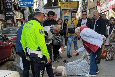 Yere yığılan kadının imdadına çevredeki vatandaşlar yetişti!