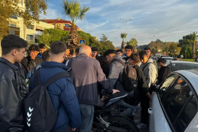 Seyir halindeki otomobile çarptı!