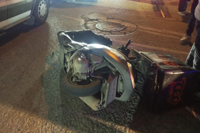 Alkollü sürücü motosiklete çarptı!