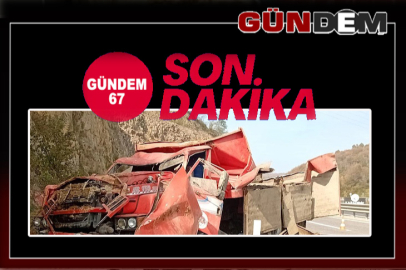 Mıcır yüklü kamyon Kanala devrildi!