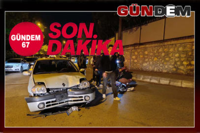 Rektörlük önünde korkutan kaza!