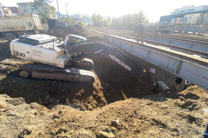 Gökçebey'de alt geçit çalışması hız kazandı!