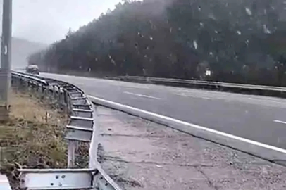 TEM’in Bolu geçişinde kar başladı!