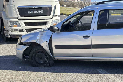 Tırın önünde sürüklendi!