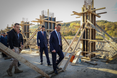 Vali Osman Hacıbektaşoğlu karakol binası inşaatını inceledi!