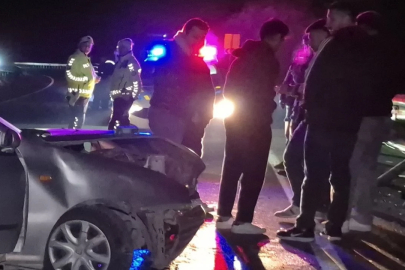 Yola çıkan yaban hayvanı kazaya neden oldu! 4 yaralı