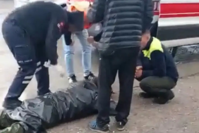 Çöp kamyonunun arkasından düştü!