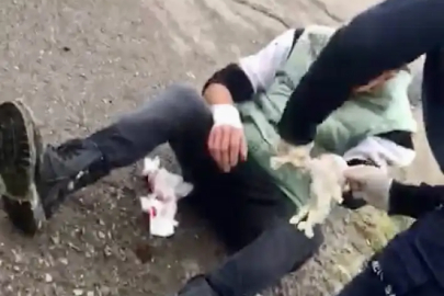 Bileklerinde kesik olan şahıs korkuttu!