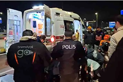 Motosiklet devrildi, sürücü ağır yaralandı!