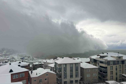 Alaplı’ya kar fırtınası geldi!
