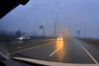 Ters şeritten gelen otomobil ortalığı birbirine kattı!