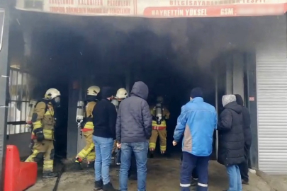 Vatandaşın dikkati sanayi çarşısındaki yangını önledi!