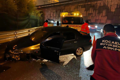 Kocaeli  A Takımı'ndan kazaya anında müdahale