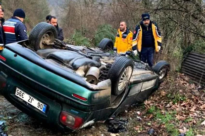 Kontrolden Çıkan Otomobil Takla Attı; 1 Ölü
