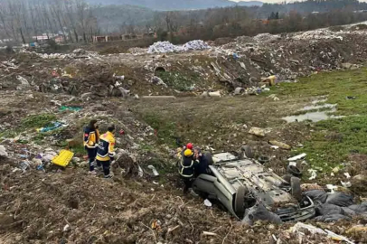 Takla atarak boş araziye uçtu!