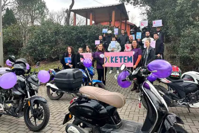Motosikletli şehir turu ile kansere dikkat çekildi