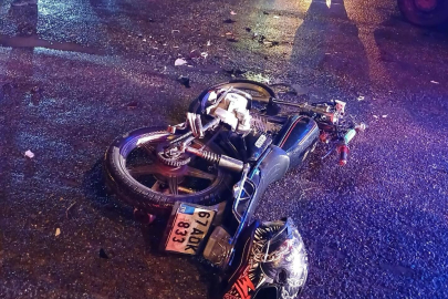 KDZ.EREĞLİ'DE MOTOR KAZASI: 1 YARALI