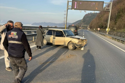 Bariyere çarptı! 2 kişi yaralandı