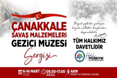 1915 ÇANAKKALE GEZİCİ SAVAŞ MALZEMELERİ MÜZESİ ESERLERİ  ATATÜRK KÜLTÜR MERKEZİNDE SERGİLENECEK!