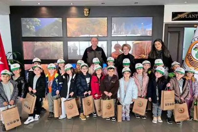 Minik orman dostlarından anlamlı ziyaret