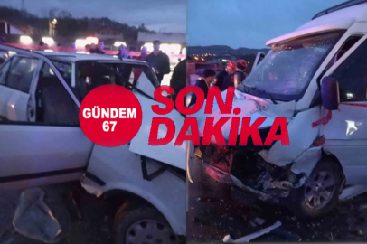 Kdz.Ereğli'de İşçi servisi ile otomobil çarpıştı: 12 yaralı