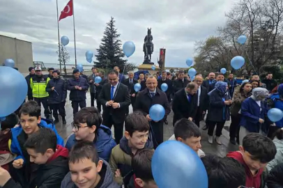 Otizm farkındalığı için mavi balonlar gökyüzüne bırakıldı!