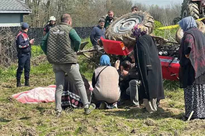 Traktör sürücüyü ezdi!