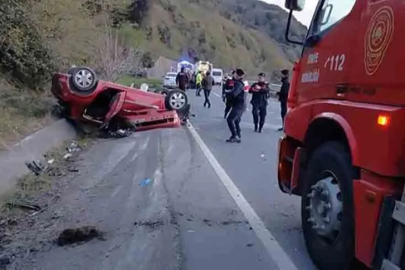 Orman Bölge Müdürlüğü görevlilerini taşıyan araç takla attı: 3 yaralı