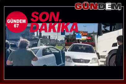 Tır otomobili metrelerce sürükledi!