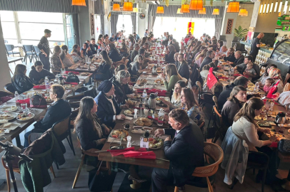 Edirne'de sağlık çalışanları kahvaltıda buluştu