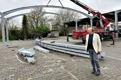 Kapalı pazaryerine çelik sistem montajı!