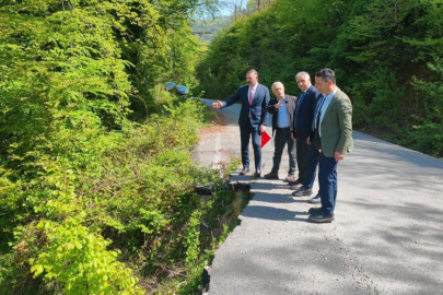 AK Parti heyeti heyelan sonrası inceleme yaptı