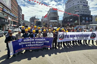 Madencilere Zonguldak'tan baretli destek!