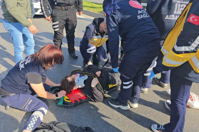 Sağlık personelinin kullandığı araç öğrenciye çarptı!