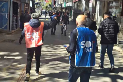 Sol Parti’den 1 Mayıs çağrısı; Caddede bildiri dağıttılar