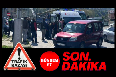 Otomobil ile Kamyonet Çarpıştı!